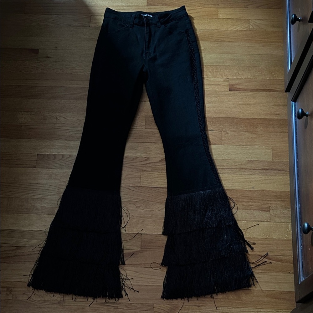 Fashion Nova Black High Rise Flare Jeans